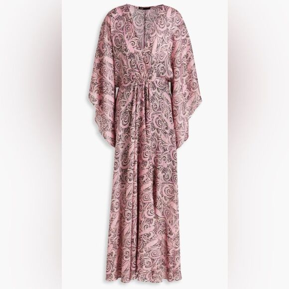 Maje Metallic paisley-print jacquard maxi dress size 40 Large - Picture 2 of 8